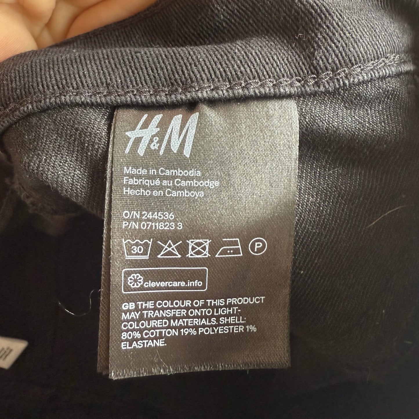 & Denim Size 10 Black Denim Short