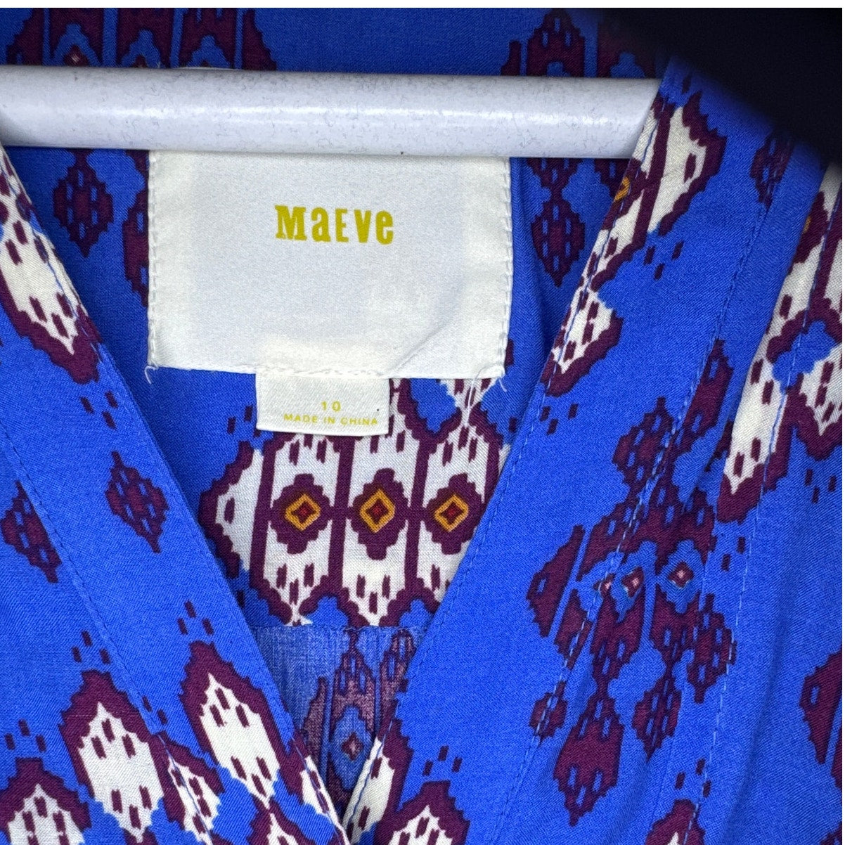 Anthropologie Maeve Blue Woodland Walk Tunic Long Sleeve