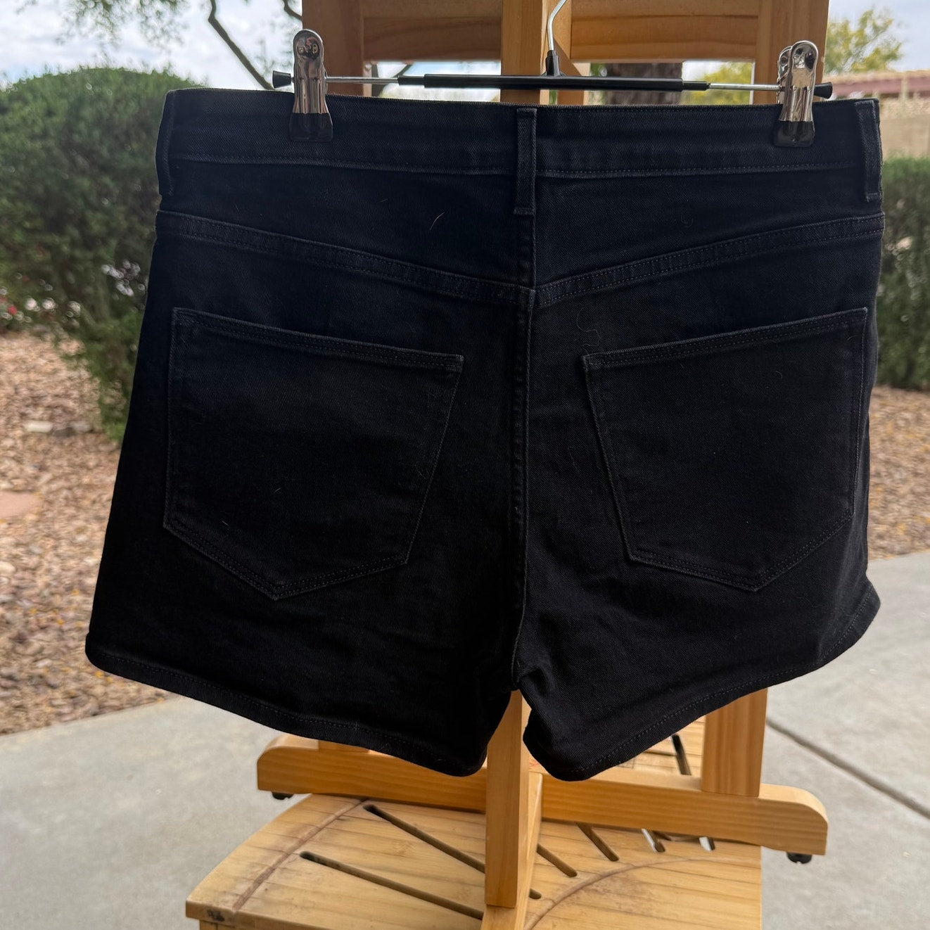 & Denim Size 10 Black Denim Short