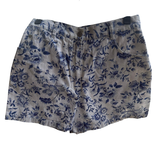 Adrienne Vittadini Vintage 90s High Waist f Denim Shorts Floral