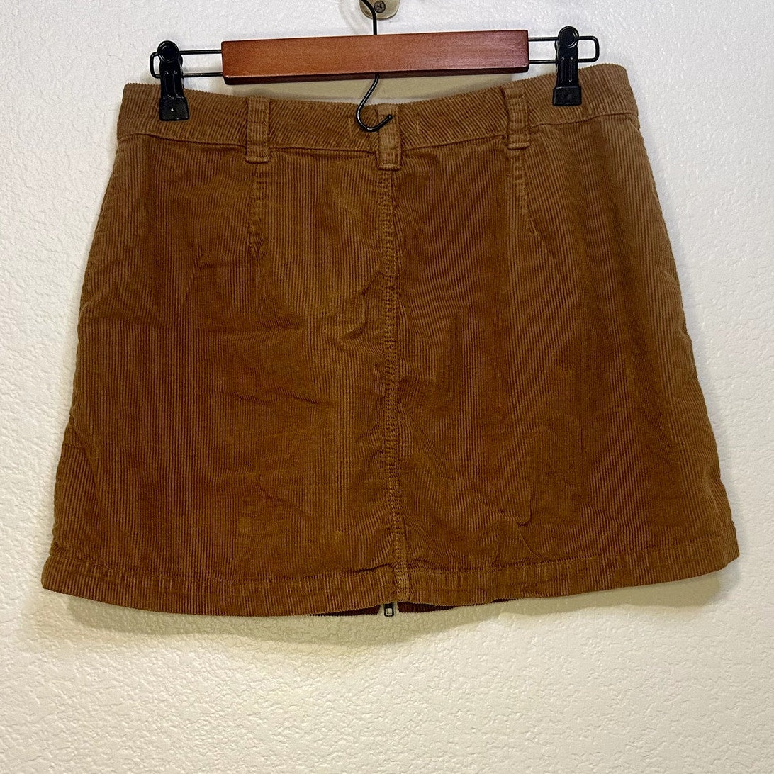 Madewell Corduroy Zipper Front Skirt sz 29