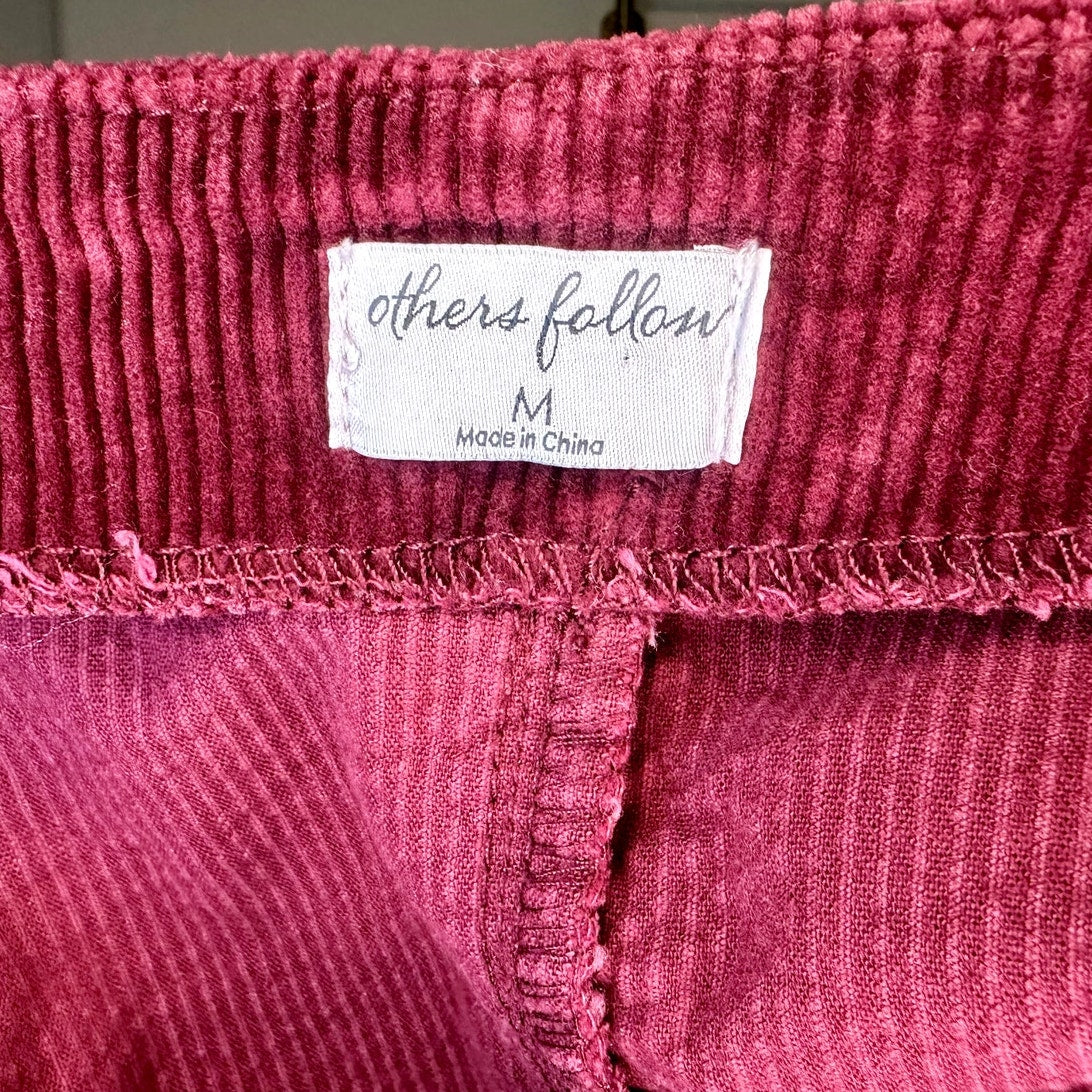 Others Follow Corduroy Button Up Skirt