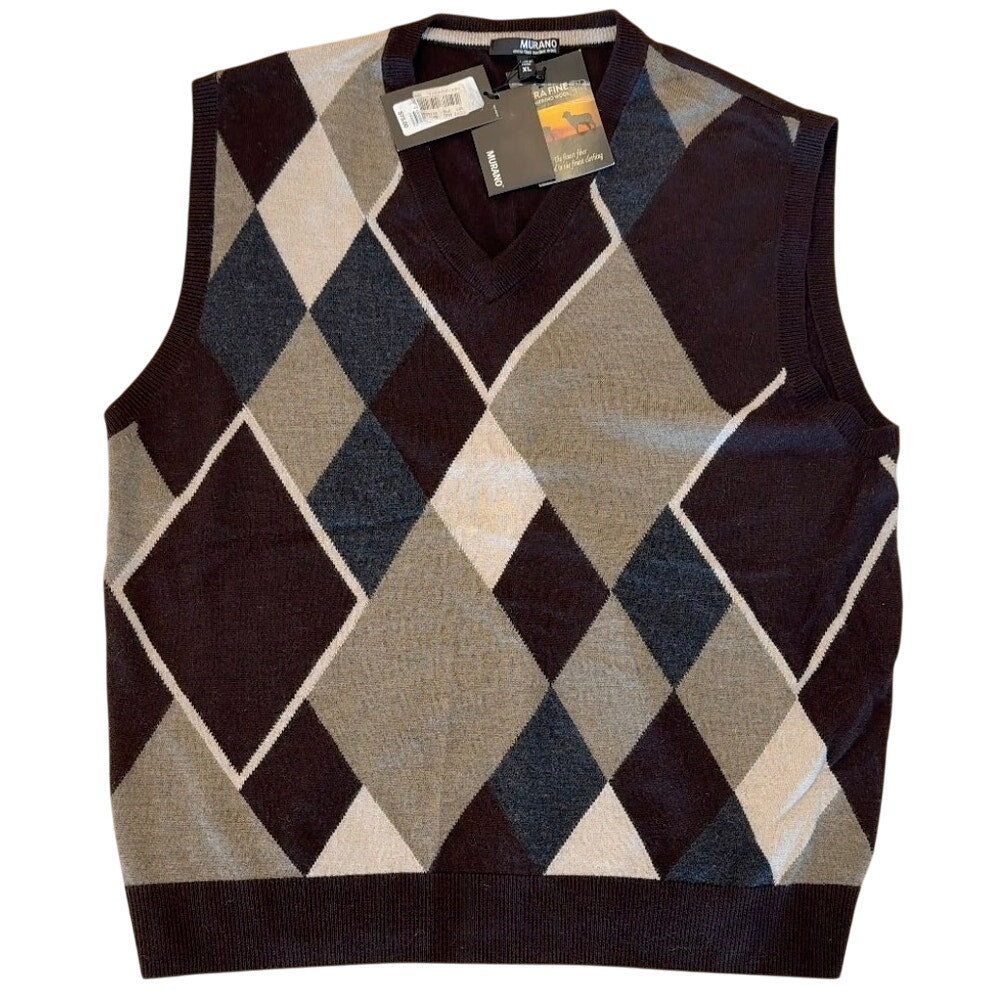 Murano NWT  Vintage Sweater-vest 100% Murino Wool