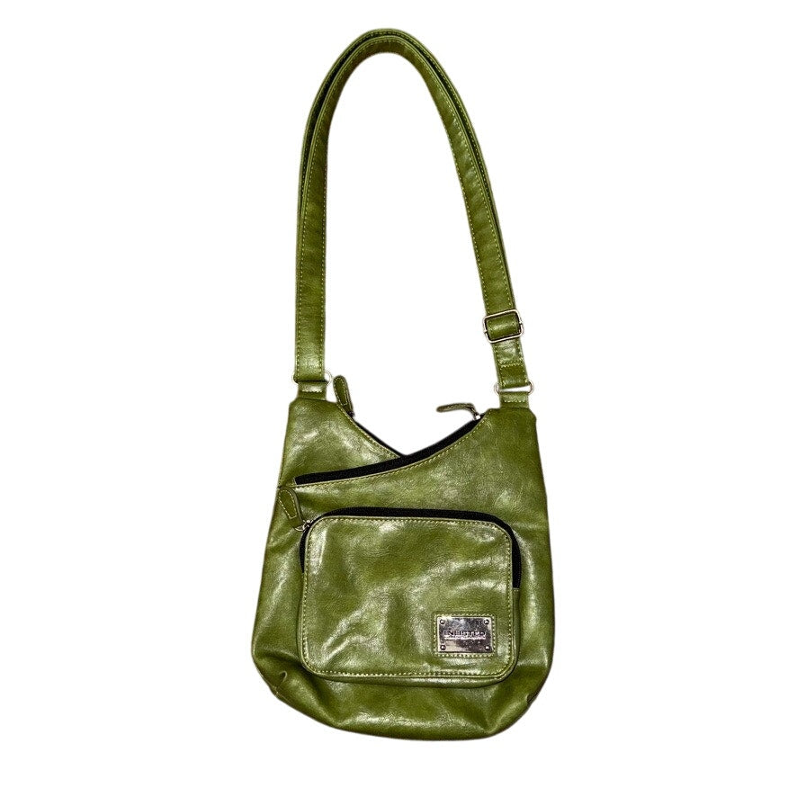 Unlisted by Kenneth Cole Crossbody Green Zipper Bag