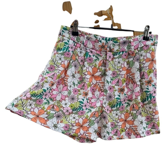 CeCE Size 6 Floral Print Flowy Shorts