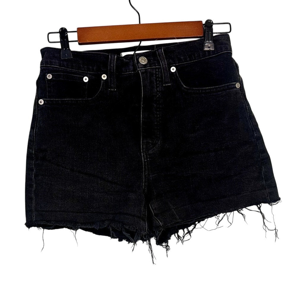 Madewell High-rise Cutoff Denim Short sz 26 black