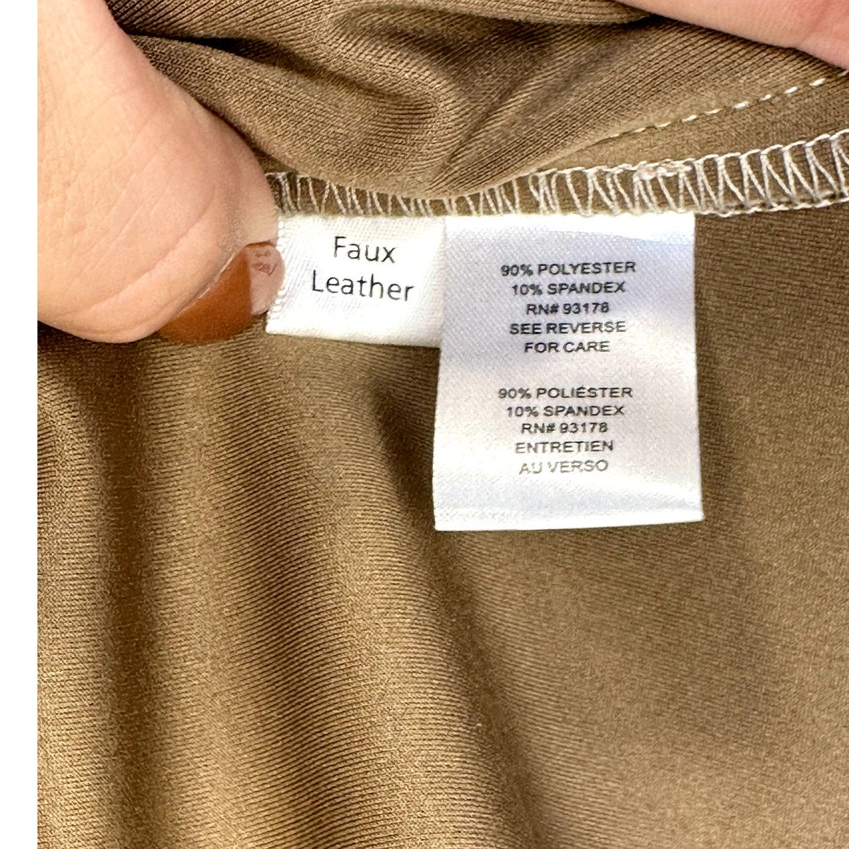 Tahari Vegan Suede Leather Midi Pencil Skirt Button