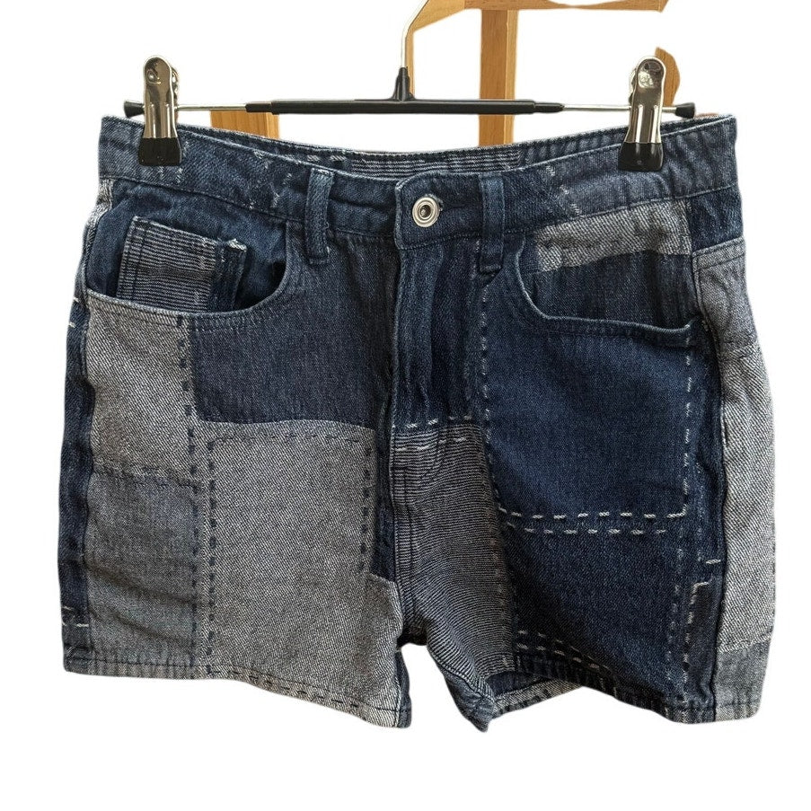 RomWe Size s Cotton Blend Patchwork Short
