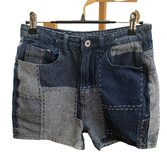 RomWe Size s Cotton Blend Patchwork Short