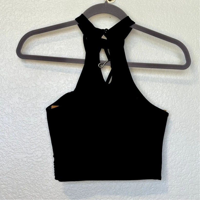 Iris mock neck criss cross crop top size small