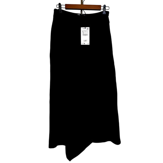 Zara NWT Long Skirt Asymmetrical Slit Sz Small