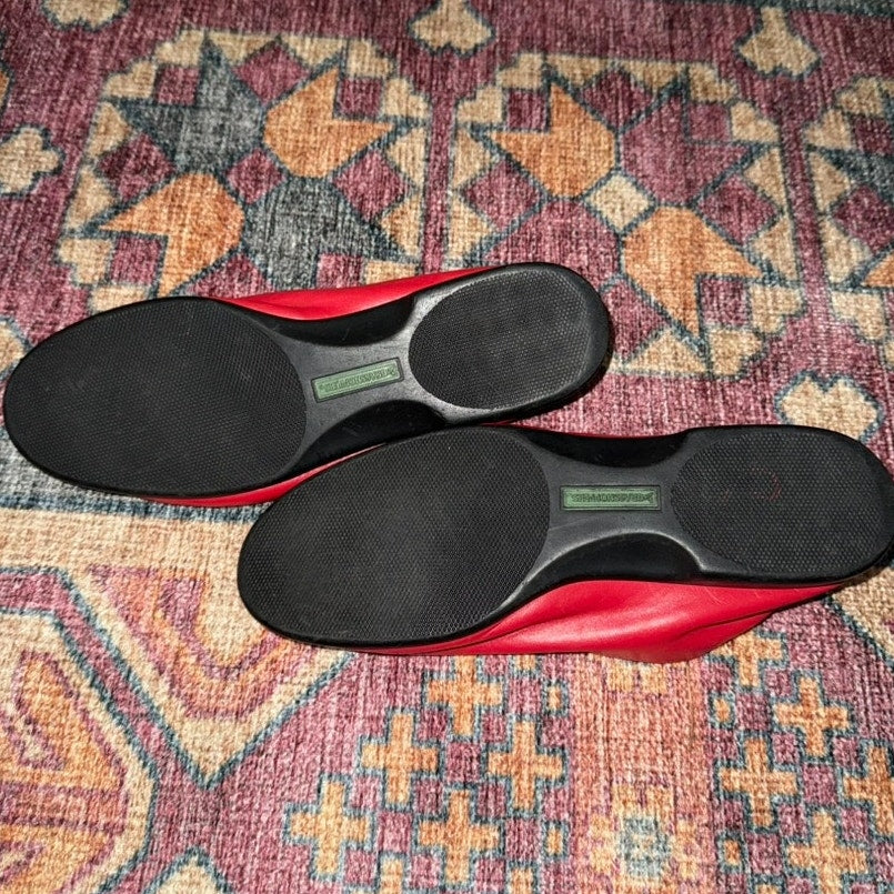 Red Hat Society Keds leather embroidered loafers sz 8.5