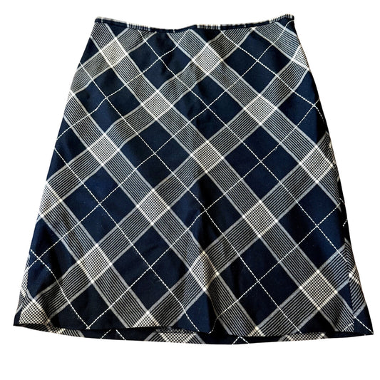 Ann Taylor Loft Size 10 Plaid 100% Wool Pencil Skirt