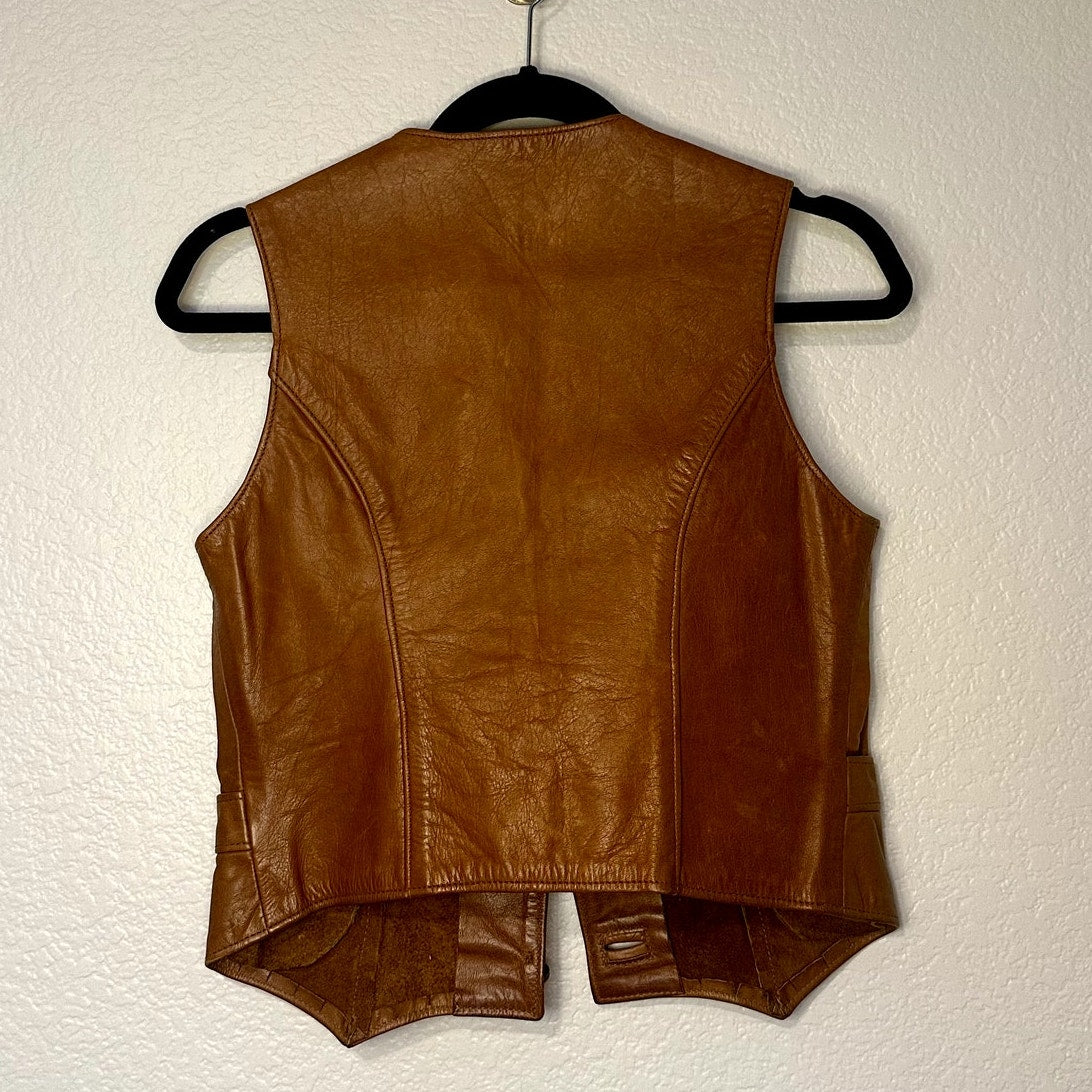 Champlain Vintage Leather Vest  size 9-10