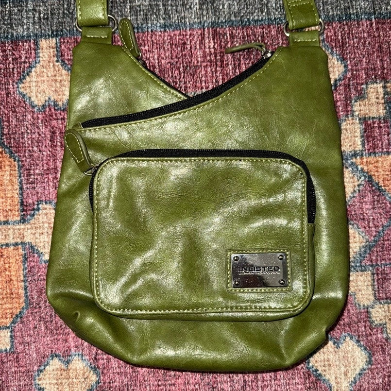 Unlisted by Kenneth Cole Crossbody Green Zipper Bag