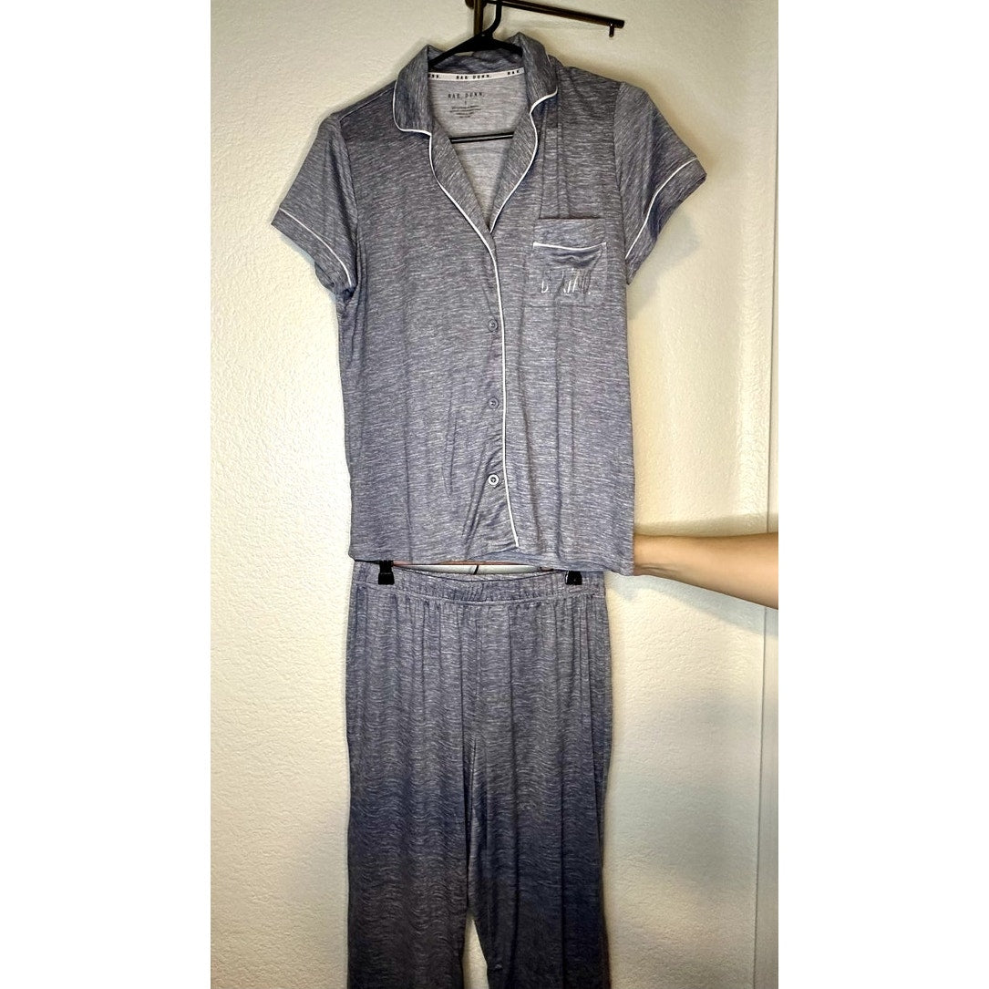 Rae Dunn Notch Collar Pocket "Be Kind" Pajama Set Small