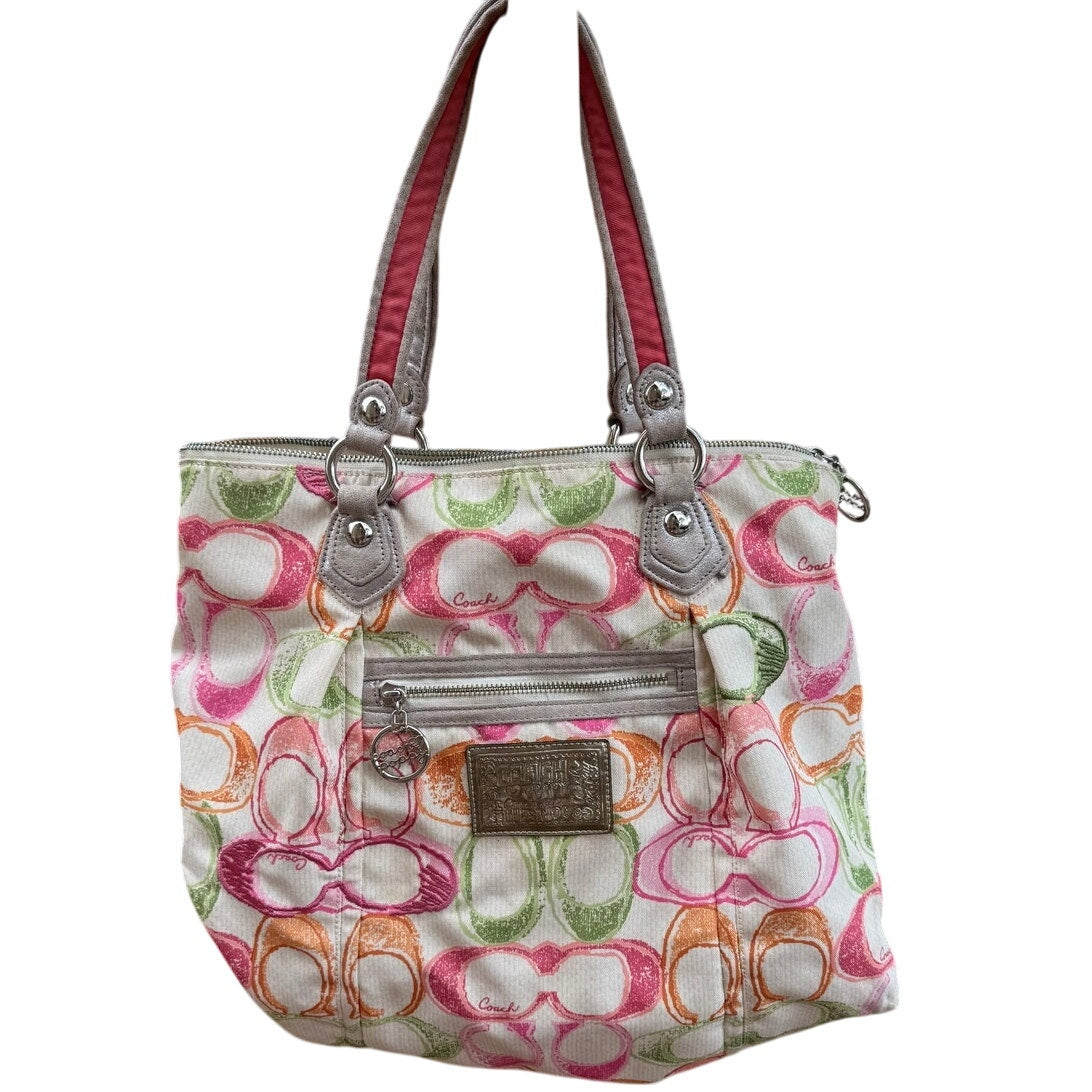 Coach Poppy Scribble Dream Signature C Multicolor Hobo Shoulder Bag Purse