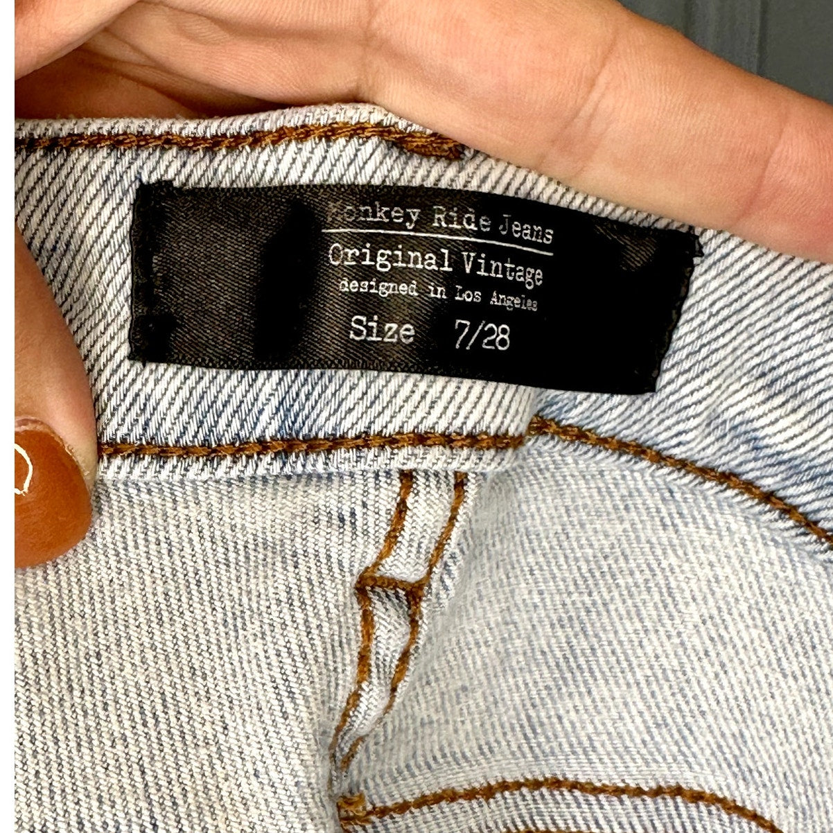 Monkey Ride Jeans Original Vintage Distressed Jeans 7/28
