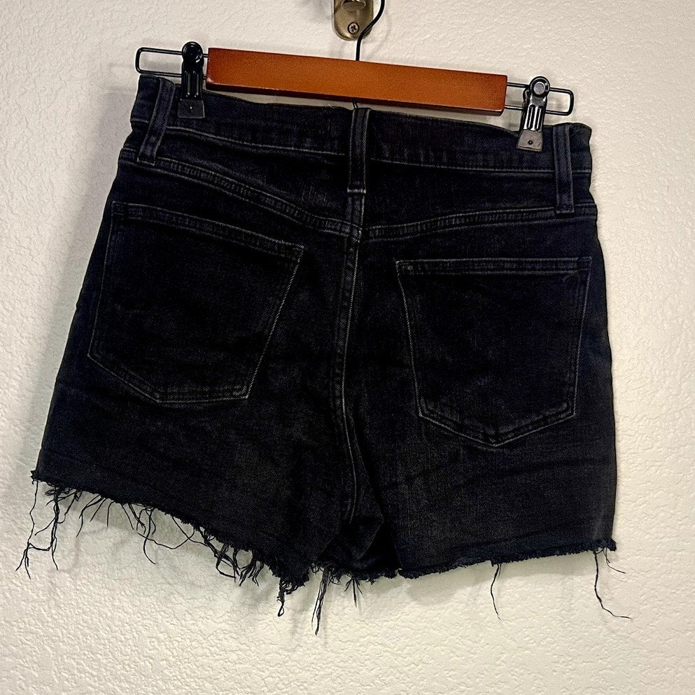 Madewell High-rise Cutoff Denim Short sz 26 black