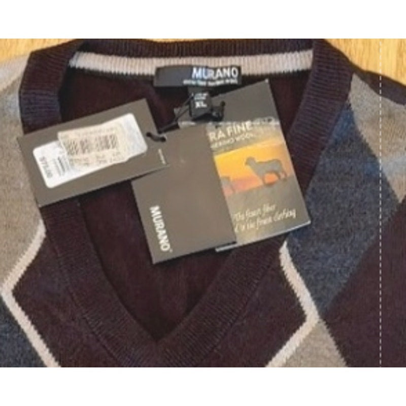 Murano NWT  Vintage Sweater-vest 100% Murino Wool