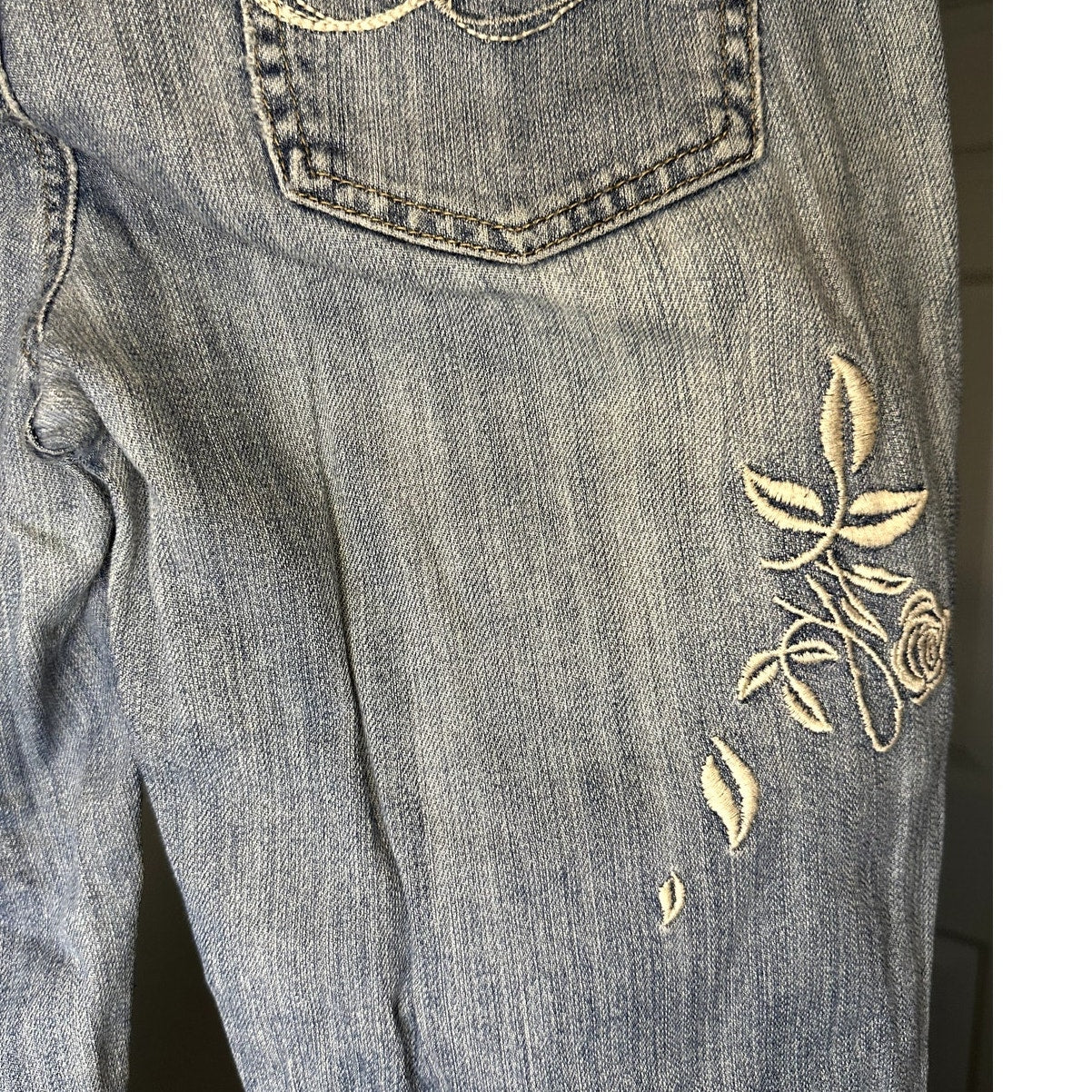 Candie's Denim Capris with Embroidered back