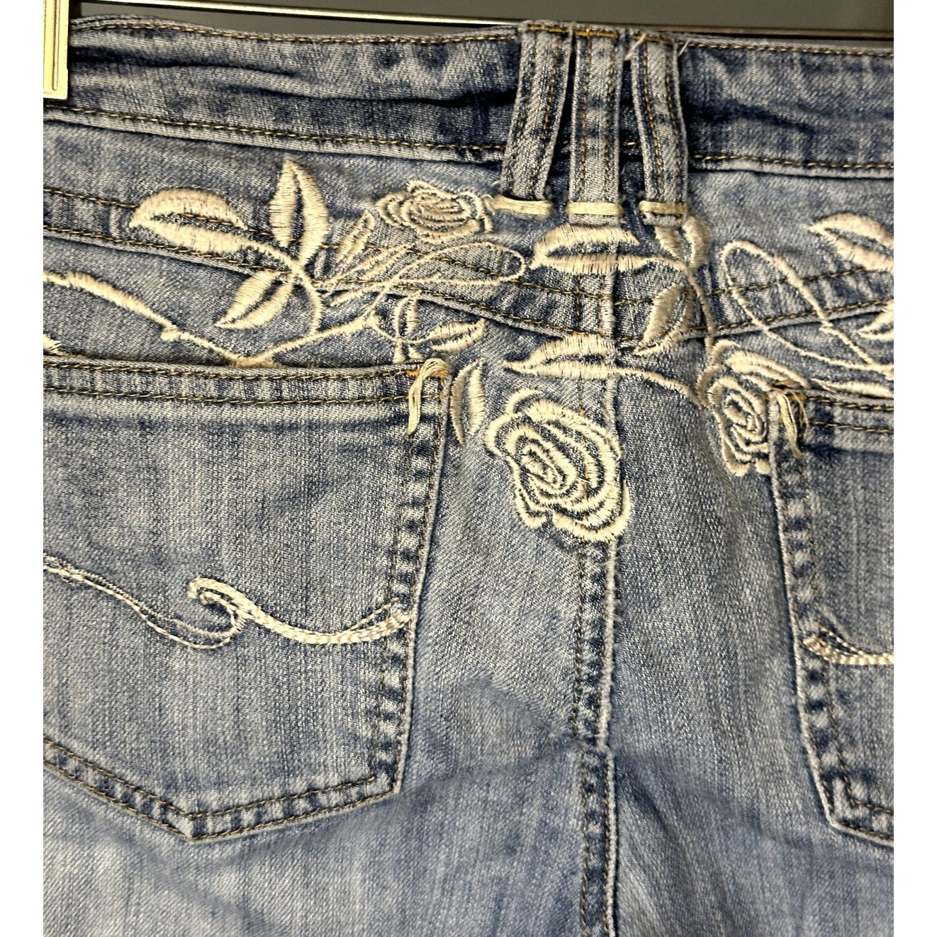 Candie's Denim Capris with Embroidered back