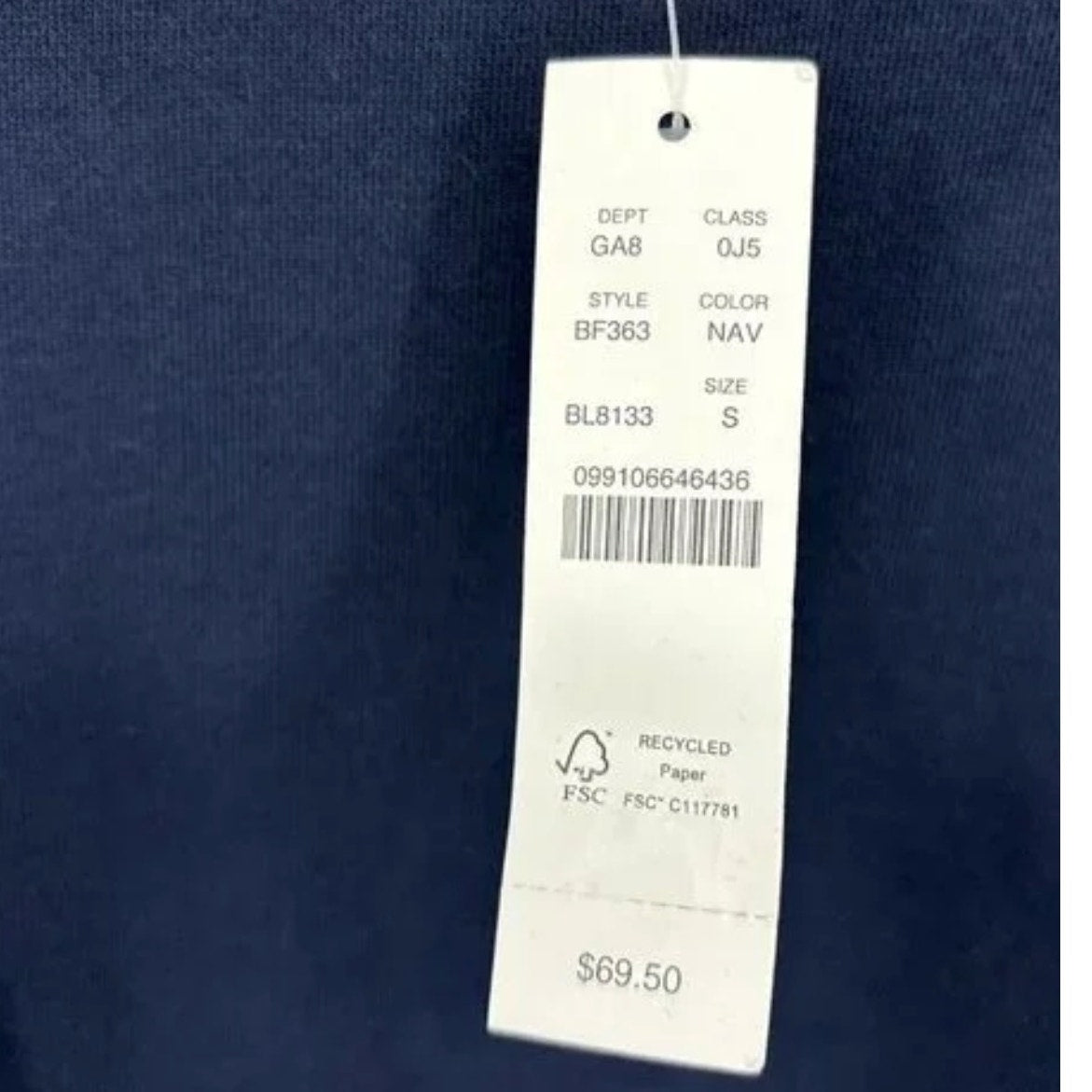 J Crew Blue University Terry Crop Boxy Sweatshirt sz M